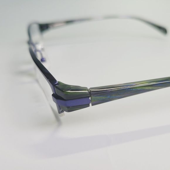 O&X New York OT-211U eyeglasses green blue full frame eyewear  52-19 135 C7 - Picture 12 of 13